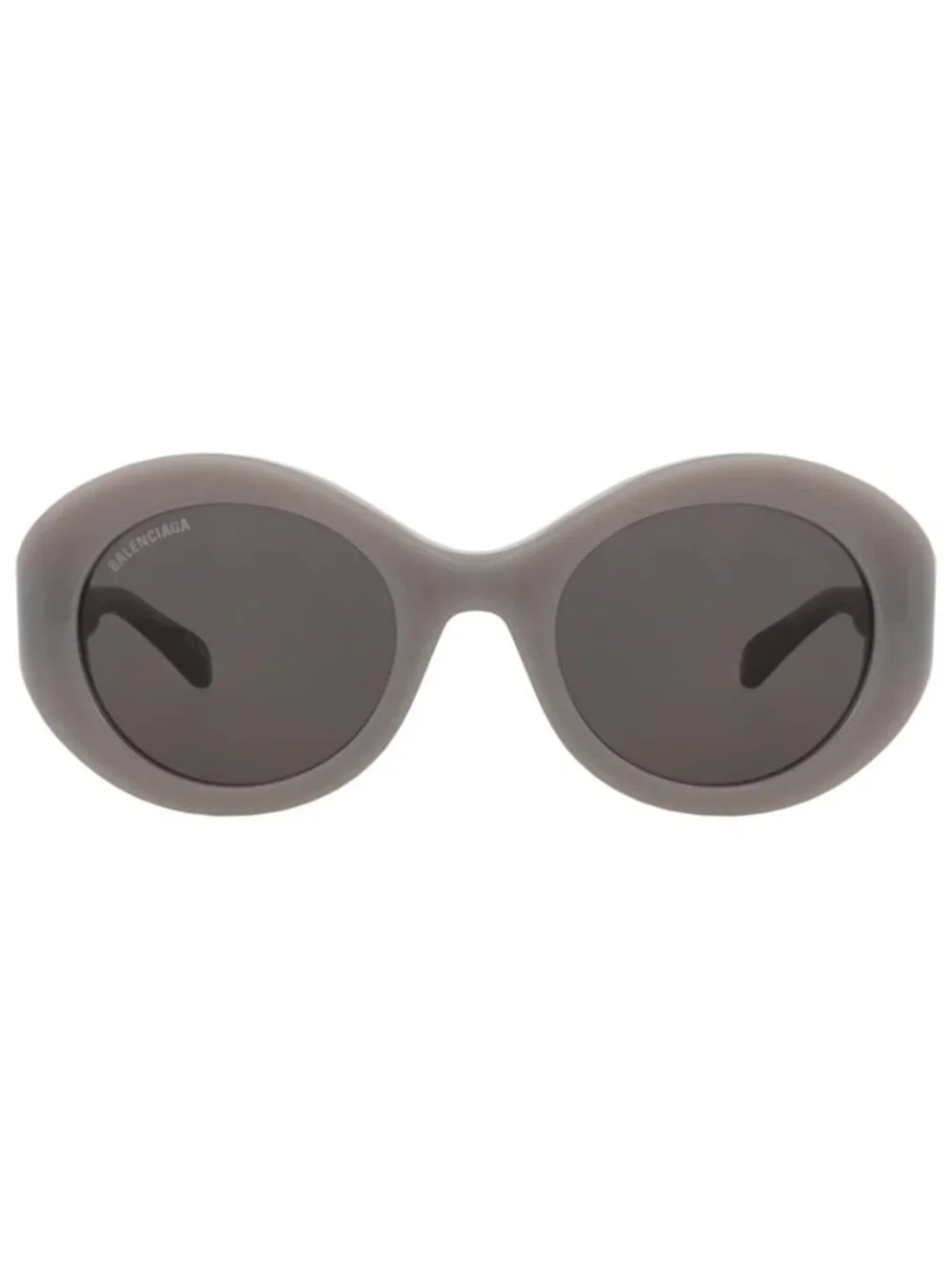 New Balenciaga Women's Sunglasses Round Oval Acetate Frame Grey Grey Grey